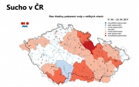 Stav mělké podzemní vody v ČR - zdroj: MŽP