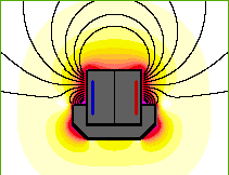 sten absorbovn pole feromagnetikem