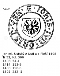 Jan ml. �stsk� z �st� a z Ple�� 1408