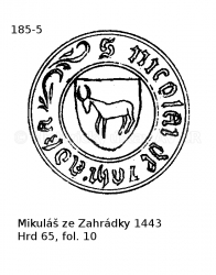 Mikul� ze Zahr�dky 1443