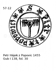 Petr H�jek z Popovic 1455