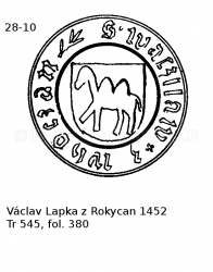 V�clav Lapka z Rokycan 1452