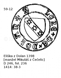 Eli�ka z Dolan, man�el Mikul� z �e�elic 1398