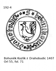 Bohun�k Kozl�k z Drahobudic 1407