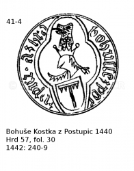 Bohu� Kostka z Postupic 1440