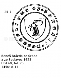 Beneš Brázda ze Srbec 1423