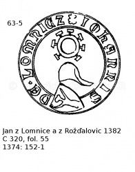Jan z Lomnice a z Ro��alovic 1382