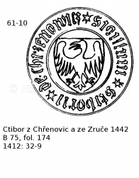 Ctibor z Ch�enovic a ze Zru�e 1442