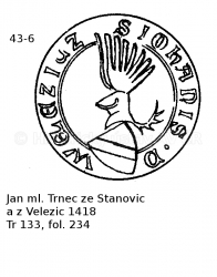 Jan ml. Trnec ze Stanovic a z Velezic 1418
