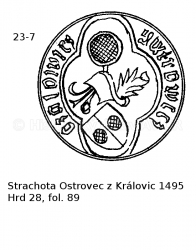 Strachota Ostrovec z Kr�lovic 1495