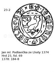 Jan ml. Podlavi�ka ze Lhoty 1374