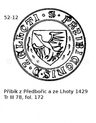 P�ib�k z P�edbo�ic a ze Lhoty 1429
