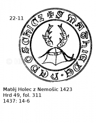 Mat�j Holec z Nemo�ic 1423