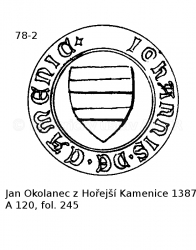 Jan Okolanec z Ho�ej�� Kamenice 1387