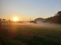 Ráno - cesta busem do Adru