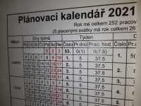 Uk�zka spr�vn�ho po��t�n� kalend��n�ho t�dne na p�elomu let 2020/2021